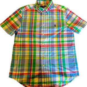 Polo by Ralph Lauren, short sleeve button up shirt in a boys LRG